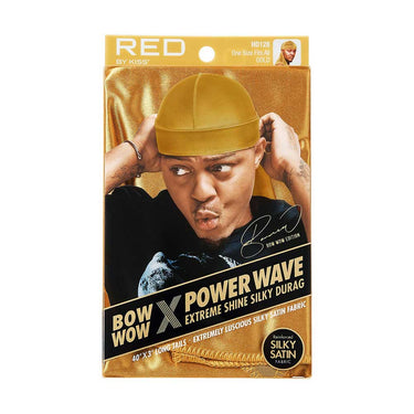 Red by Kiss Power Wave Extreme Shine Silky Durag – Gold HD128 - ANNS BEAUTY SUPPLY